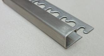 Раскладка для плитки нержавеющая сталь П-образная STQ-12 (Нержавейка сатинированная)