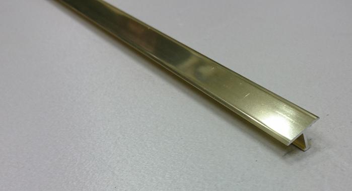 Профиль Т-образный алюминиевый АЛТ-13 (Золото глянцевое)