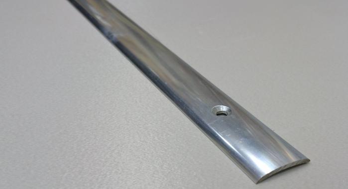 Порог алюминиевый одноуровневый ПА-1 (Серебро глянцевое)