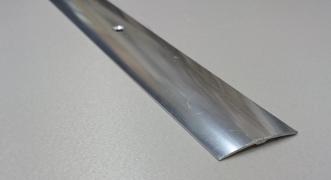 Порог алюминиевый одноуровневый ПА-19 (Серебро глянцевое)