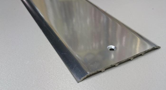 Порог алюминиевый одноуровневый ПА-15 (Серебро глянцевое)