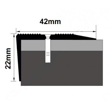 Порог алюминиевый угловой ПА-9 (Бронза матовая)